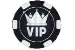 Silberner VIP-Chip mit Krone