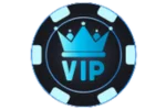 Blauer VIP-Chip mit Krone