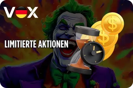 Limitierte Aktionen bei Vox Casino mit Uhr und Münzen